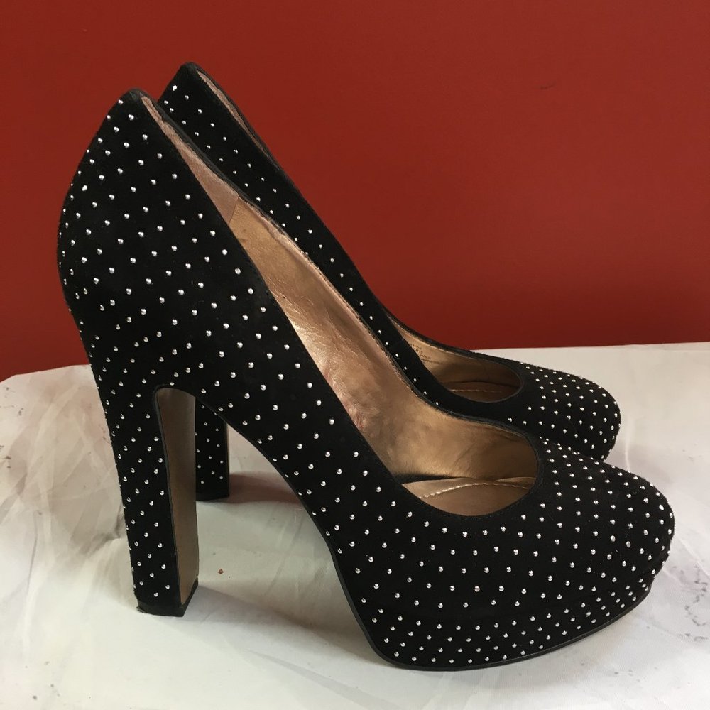 Bcbgeneration Black Suede Flat Stud Platfrom Pumps - image 6